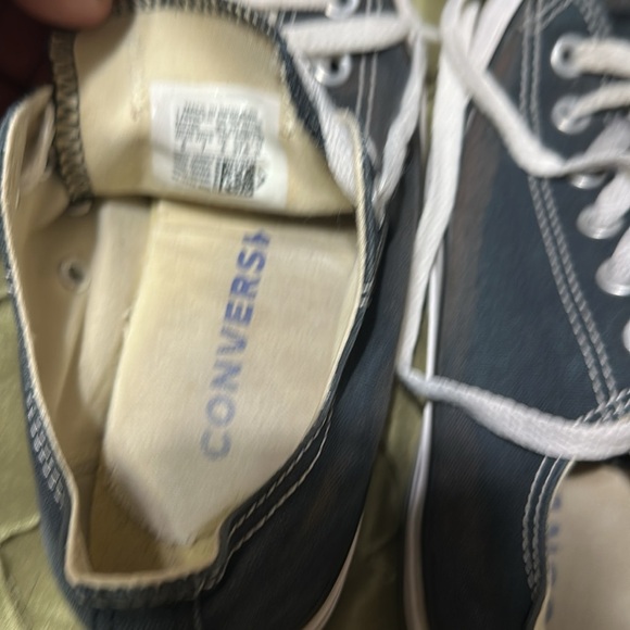 Converse All Star Dark Blue Canvas Sneakers with White Laces - Picture 5 of 5